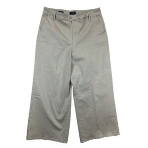 NYDJ Pants Womens 14 Khaki Mona Wide Leg Crop